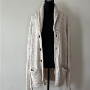 J. Crew Men's Beige Cardigan Sweater
